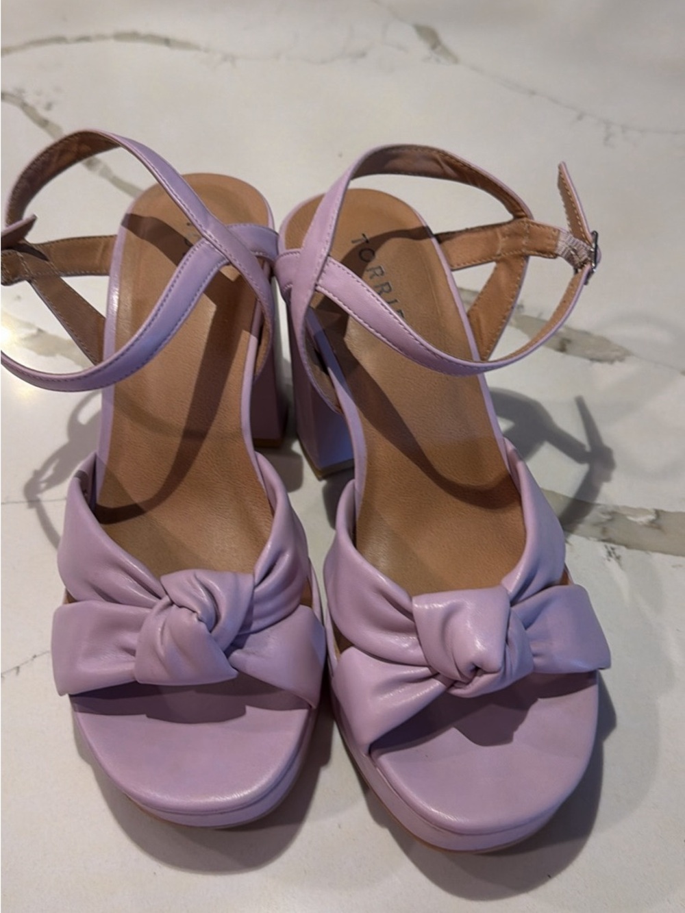 Torrid Lavender Platform Block Heel Sandals Size 9WW